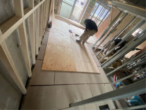 川崎市川崎区の戸建住宅にて、置床工事を行いました。（乾式二重床）【秀和建工】