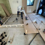 東京都目黒区のマンションにて、1day置床工事を行いました。（乾式二重床）【秀和建工】