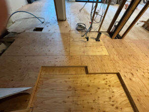 東京都目黒区のマンションにて、1day置床工事を行いました。（乾式二重床）【秀和建工】