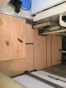 東京都港区のマンションにて、1day置床工事を行いました。（乾式二重床）【秀和建工】