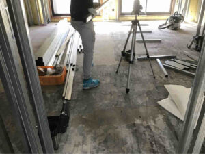 横浜市港北区のマンションにて、1day置床工事を行いました。（乾式二重床）【秀和建工】