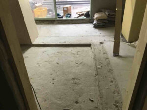 横浜市中区のマンションにて、置床工事を行いました。（乾式二重床）【秀和建工】