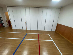 東京都中央区の店舗にて、置床工事を行いました。(エアロビクスフロア)【秀和建工】