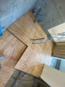 マンション　置床工事　乾式二重床（東京都港区）