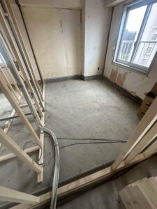 神奈川県海老名市のマンションにて、１day置床工事を行いました。（乾式二重床）【秀和建工】