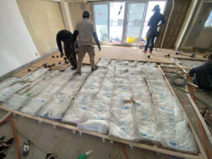 マンション 置床工事 乾式二重床(東京都港区)