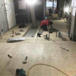 神奈川県藤沢市のクリニックにて、１day置床工事を行いました。（乾式二重床）【秀和建工】