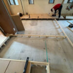 東京都中央区のマンションにて、1day置床工事を行いました。(乾式二重床)【秀和建工】