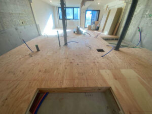 東京都港区のマンションにて、1day置床工事を行いました。（乾式二重床）【秀和建工】