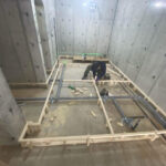 東京都江東区の店舗にて、置床工事を行いました。（乾式二重床）【秀和建工】