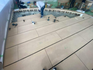 横浜市西区のマンションにて、置床工事を行いました。（乾式二重床）【秀和建工】