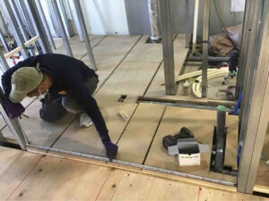 川崎市中原区のマンションにて、置床工事を行いました。(乾式二重床)【秀和建工】