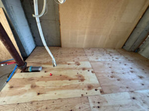 相模原市南区のマンションにて、1day置床工事を行いました。(乾式二重床)【秀和建工】