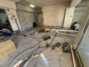 東京都港区のマンションにて、置床工事を行いました。（プラモクレン）【秀和建工】