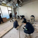 東京都渋谷区のマンションテナントにて、置床工事を行いました。（乾式二重床）【秀和建工】