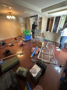 東京都杉並区のマンションにて、１day置床工事を行いました。（乾式二重床）【秀和建工】