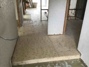 神奈川県平塚市のマンションにて、１day置床工事を行いました。（乾式二重床）【秀和建工】