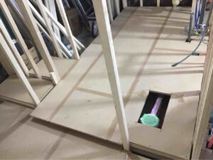 神奈川県海老名市にて、マンションの1day置床工事を行いました。(乾式二重床)【秀和建工】