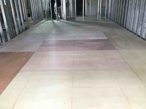 川崎市宮前区にて、店舗の置床工事を行いました。（乾式二重床）【秀和建工】