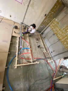 神奈川県大和市にて、マンションの置床工事を行いました。(乾式二重床)【秀和建工】