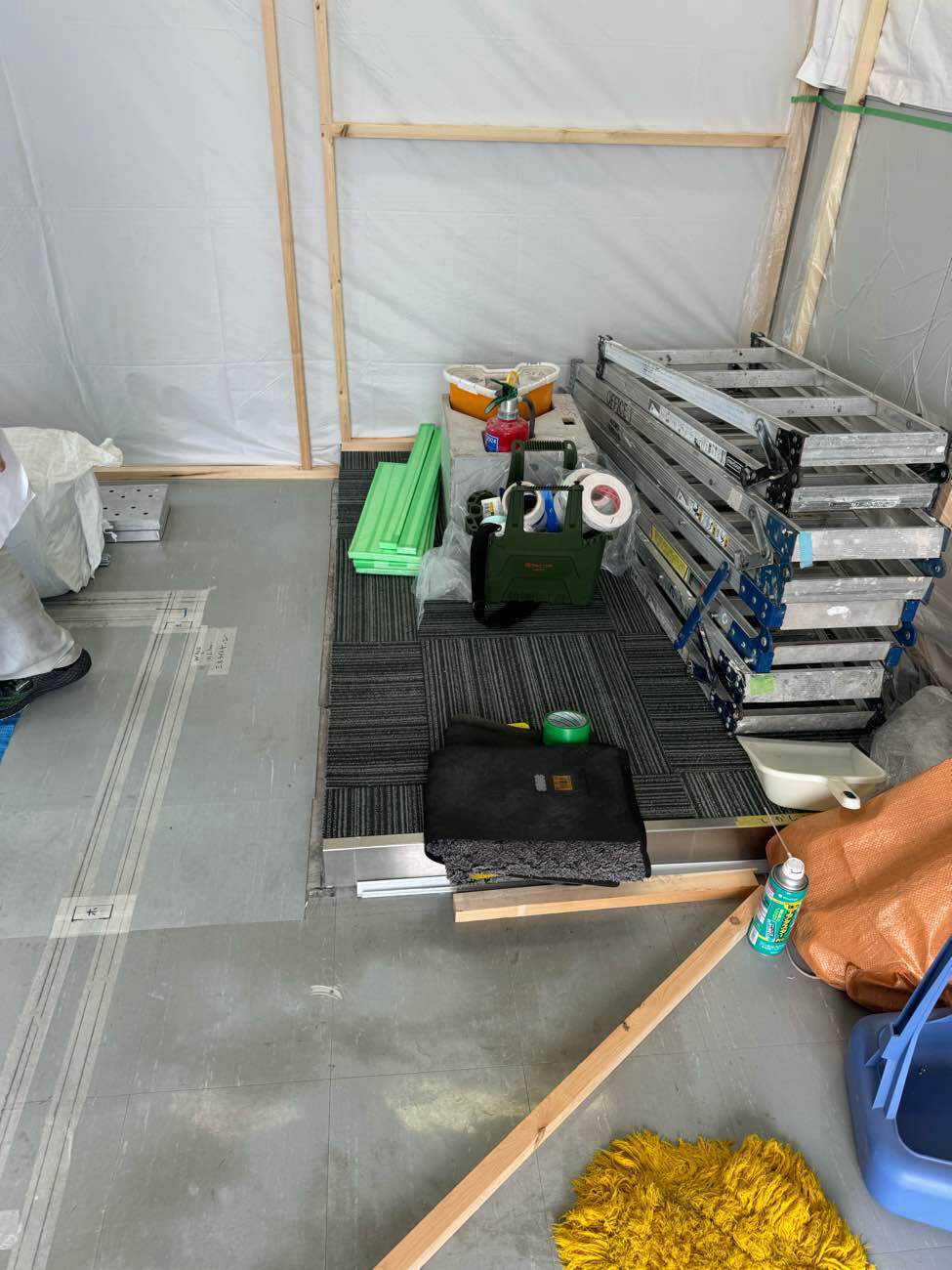 店舗改修 ＯＡフロア再調整 埼玉県羽生市