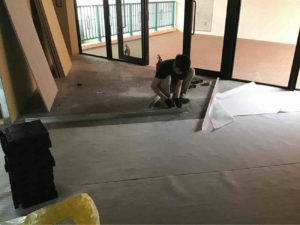 千葉県印西市にある店舗にて、OAフロア工事を行いました。（ステップラインＢＦ－５０）【秀和建工】